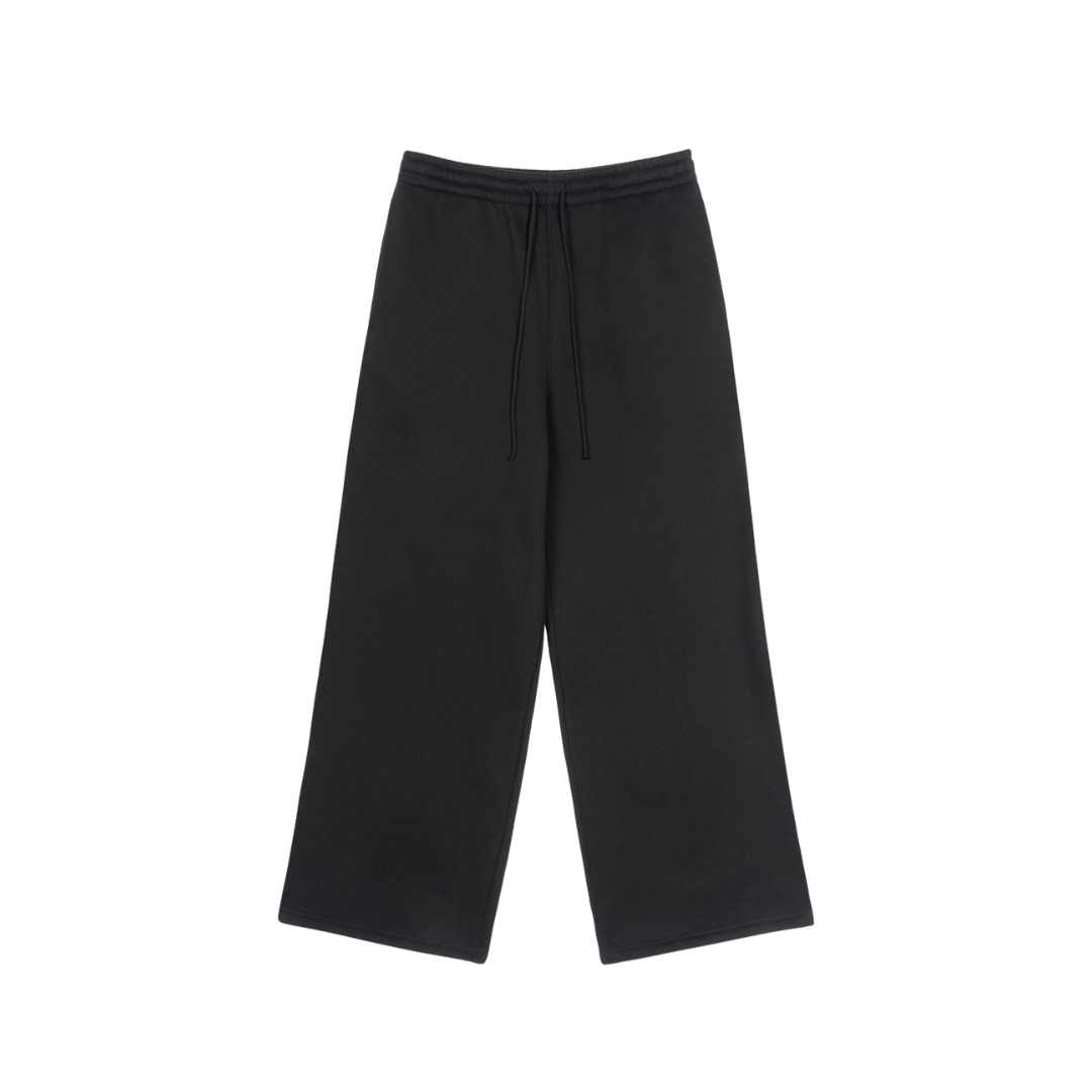 RICHOFF3NVY: FLEECE DRAWSTRING STRAIGHT-LEG SWEATPANTS (350ASM)