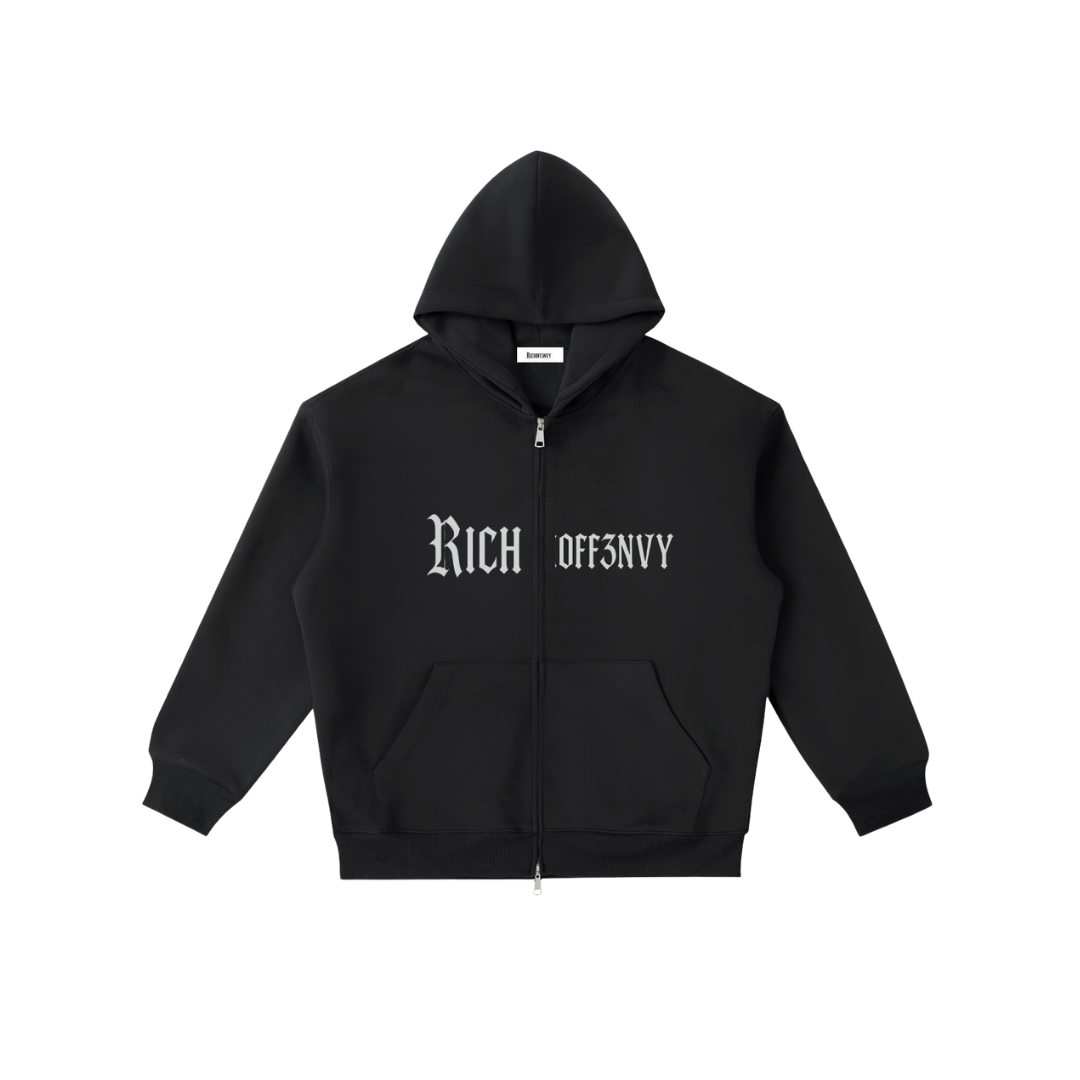 RICHOFF3NVY: ESSENTIAL HEAVYWEIGHT POCKET HOODIE (420ASM)