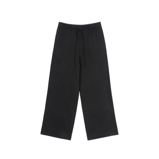 RICHOFF3NVY: FLEECE DRAWSTRING STRAIGHT-LEG SWEATPANTS (350ASM)