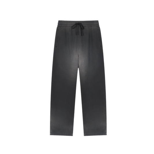 RICHOFF3NVY: SUN FADE RAW EDGE STRAIGHT-LEG SWEATPANTS (465ASM)